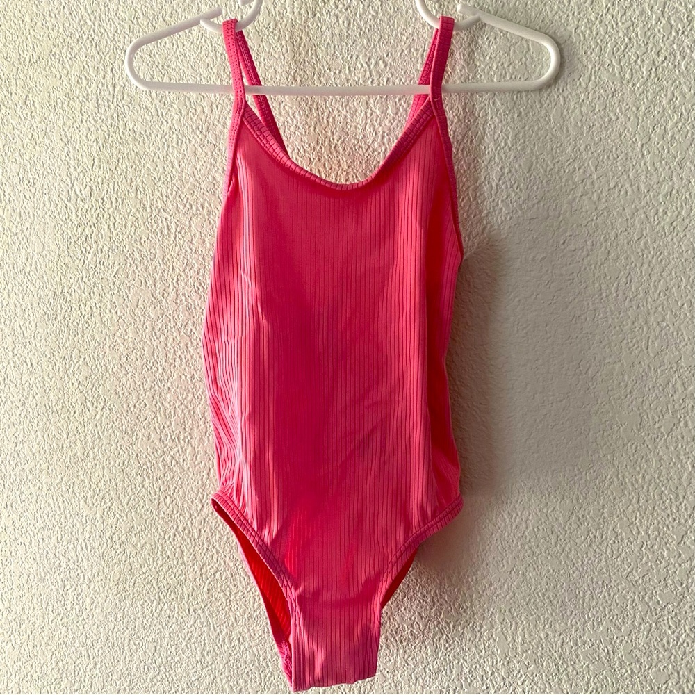 Old Navy 4T One Pice Pink Ribbed Bathing Suit